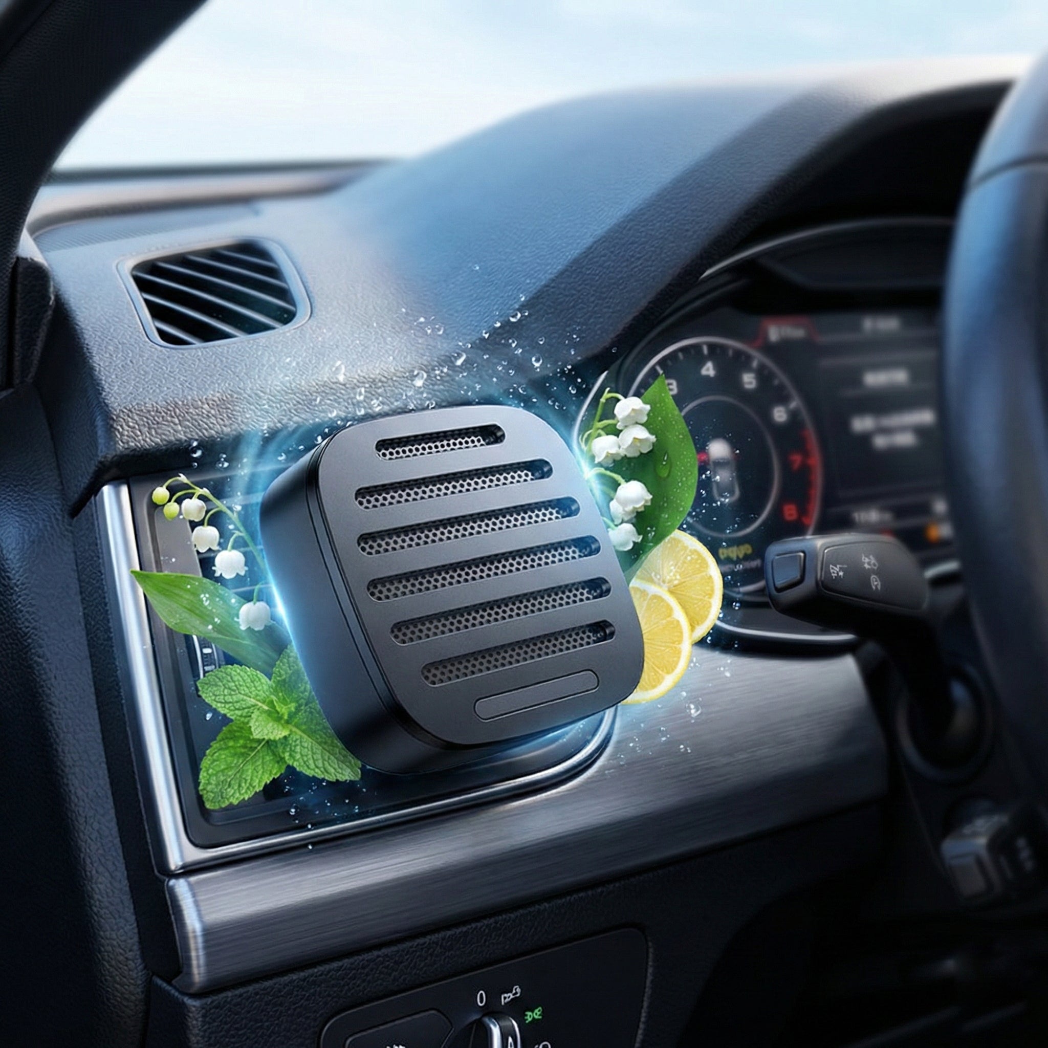 Gray Alloy Car Air Vent Diffuser