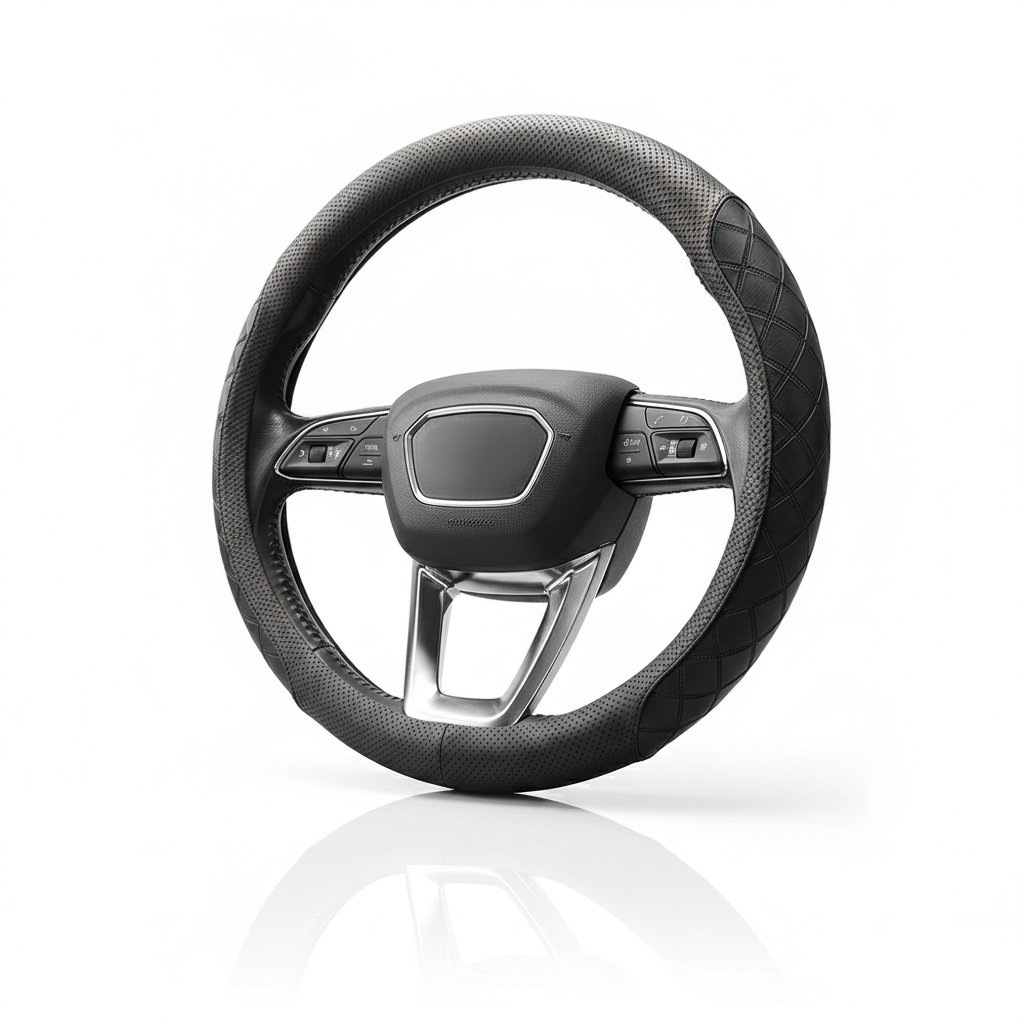 Anti-Slip Leather Car Steering Wheel Cover