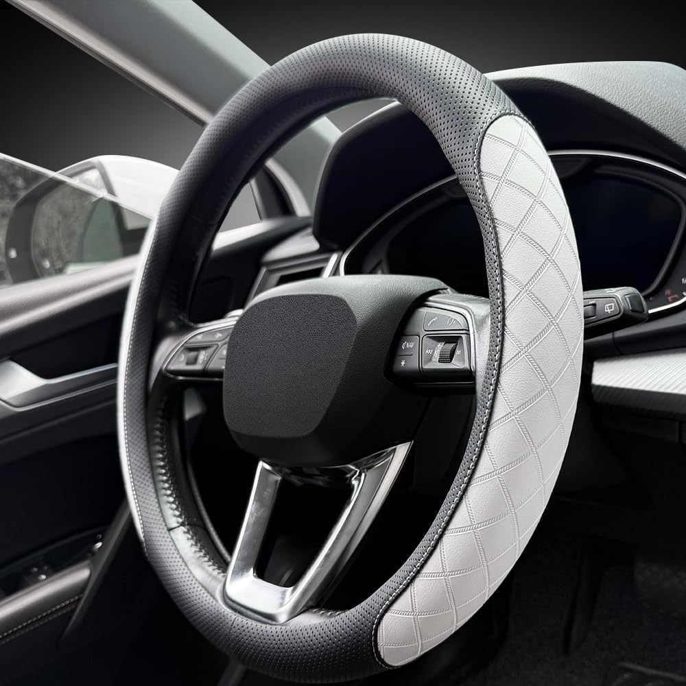 Anti-Slip Leather Car Steering Wheel Cover