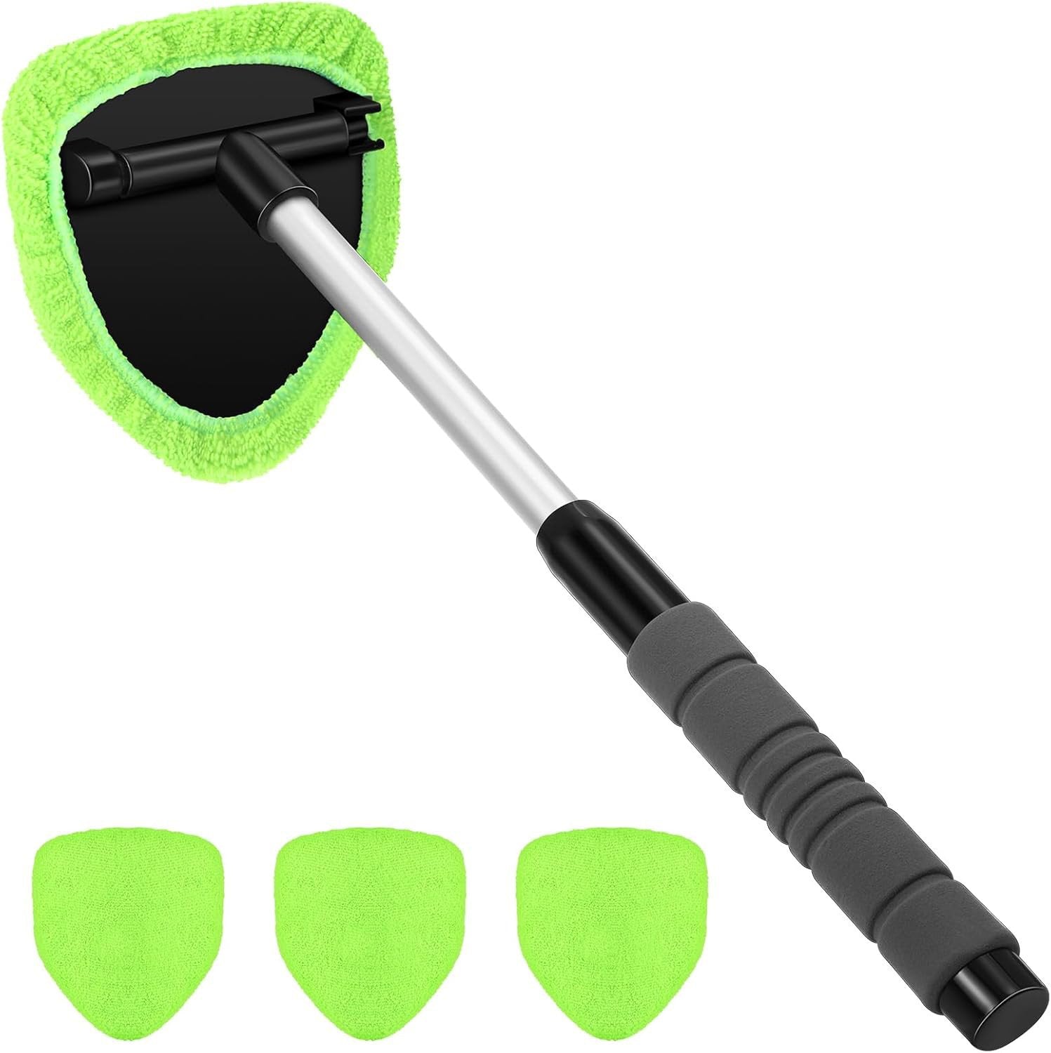 🔥Microfiber Car Windshield Cleaning Tool with Extendable Handle
