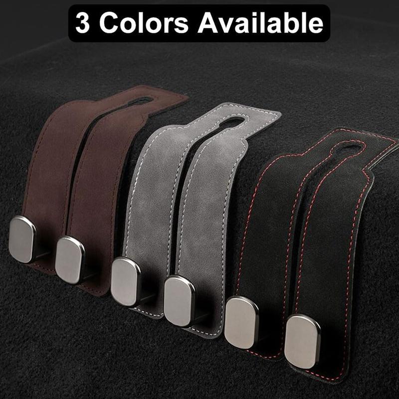 🔥LAST DAY SALE 50% OFF - 🚗Car Seat Back Alcantara Storage Hook - 💥Double Hook Holder for Convenient Storage