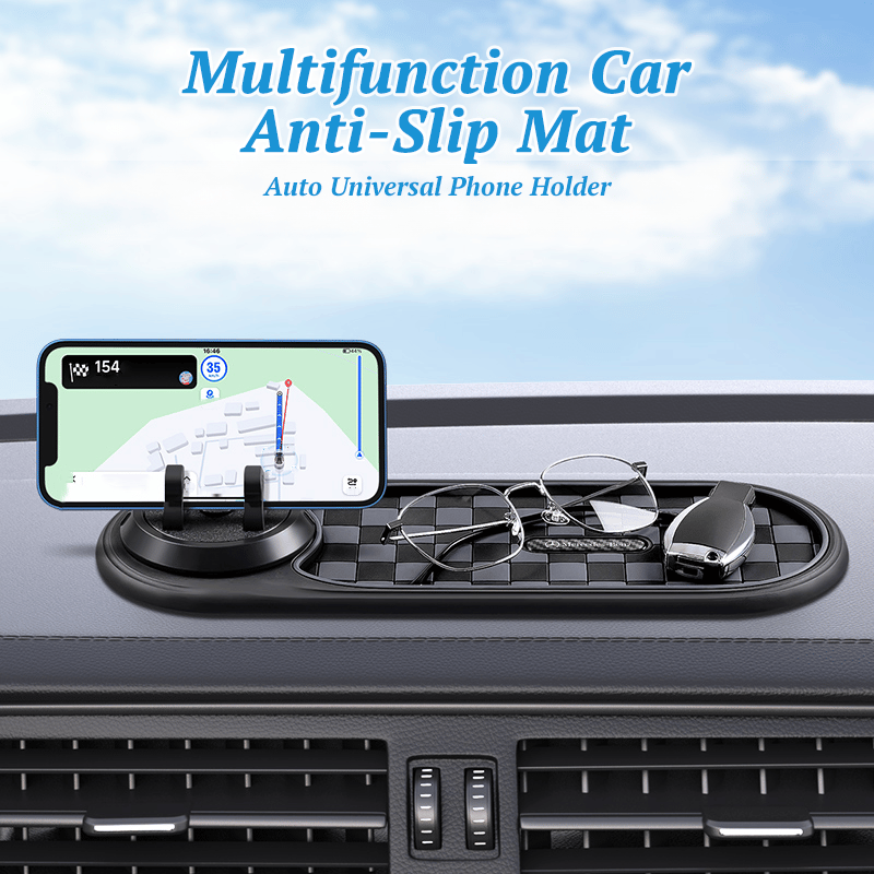 Multifunction Car Mat with Phone Holder Hidden Number Plate