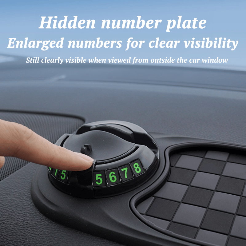 Multifunction Car Mat with Phone Holder Hidden Number Plate